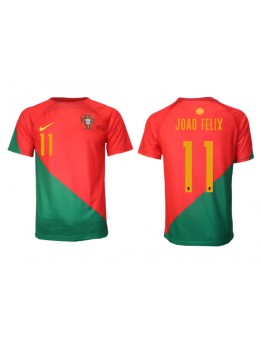 Portugal Joao Felix #11 Replika Hemmakläder VM 2022 Kortärmad